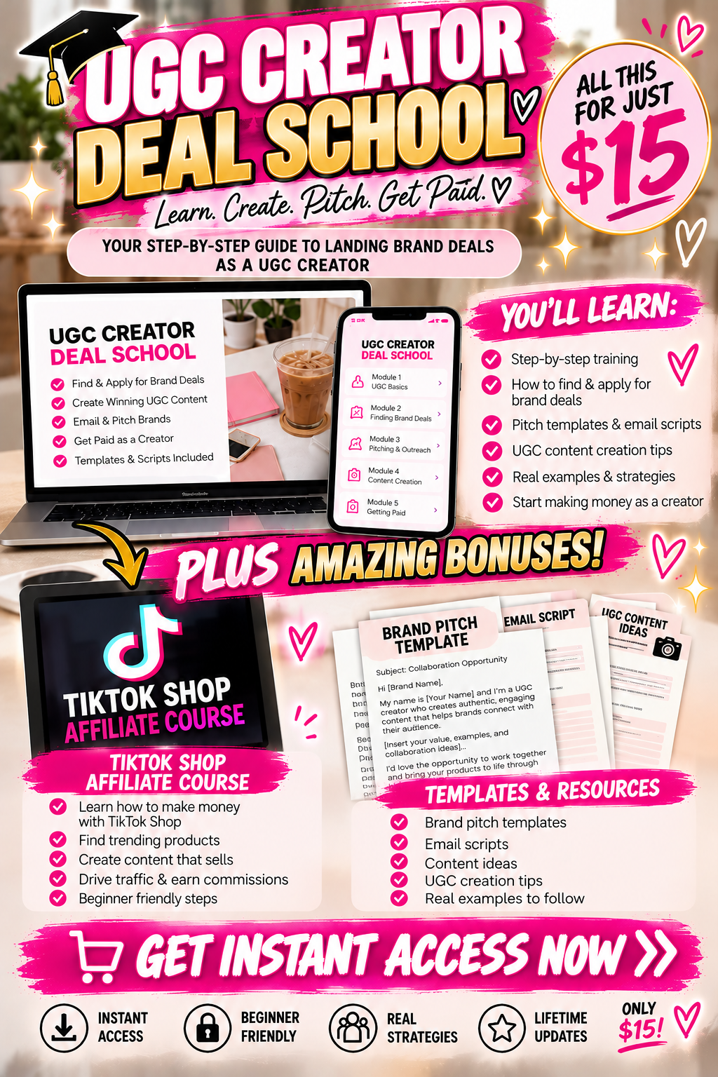 UGC Creator Deal School 🎓 | Learn How to Find, Pitch & Land Brand Deals